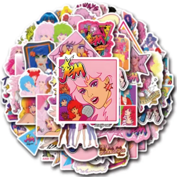 None Other - NIP! 1980s Jem and The Holograms Stickers! Set of 55!